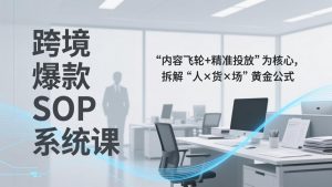 跨境爆款SOP系统课，“内容飞轮+精准投放”为核心，拆解“人×货×场”黄金公式-网创资源站