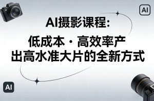 AI摄影课程,低成本高效率产出高水准大片的全新方式-网创资源站