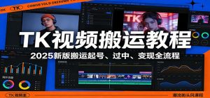 TK视频搬运教程：2025新版搬运起号、过中、变现全流程-网创资源站