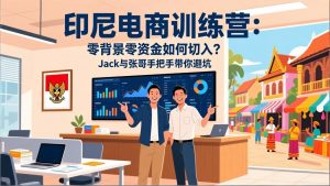 印尼电商训练营：零背景零资金如何切入？Jack与张哥手把手带你避坑-网创资源站