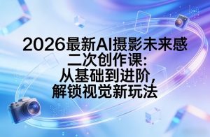 2026最新AI摄影未来感二次创作课：从基础到进阶，解锁视觉新玩法-网创资源站
