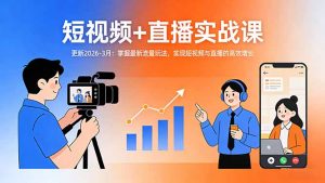 短视频+直播实战课-更新2026-3月:掌握最新流量玩法,实现短视频与直播的高效增长-网创资源站