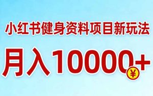 小红书健身资料项目最新玩法,月入10000+,收益潜力可以无限放大-网创资源站