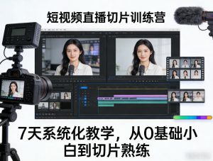 短视频直播切片训练营，7天系统化教学，从0基础小白到切片熟练-网创资源站