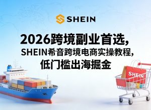 2026跨境副业首选，SHEIN希音跨境电商实操教程，低门槛出海掘金-网创资源站