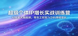 超级个体IP增长实战训练营:AI赋能大脑超频,零员工实现7x24h持续增长(更新)-网创资源站