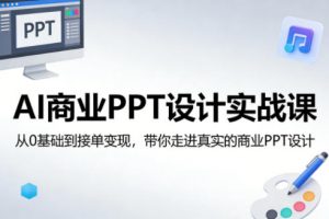 AI商业PPT设计实战课,从0基础到接单变现,带你走进真实的商业PPT设计-网创资源站