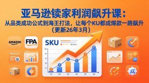 亚马逊卖家利润飙升课:从品类成功公式到海王打法,让每个SKU都成爆款一路飙升(更新26年3月-网创资源站