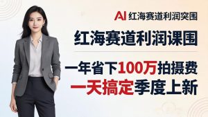 服装老板AI模特图课：一年省下100万拍摄费，一天搞定季度上新，红海赛道利润突围-网创资源站