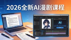 2026全新AI漫剧课程：覆盖创作全链路，教你写作分镜剪辑配音一站式打造漫剧作品-网创资源站