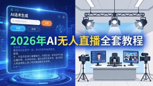 2026年AI无人直播全套教程:OBS安装+软件配置+直播间搭建+话术生成+一键开播实操-网创资源站