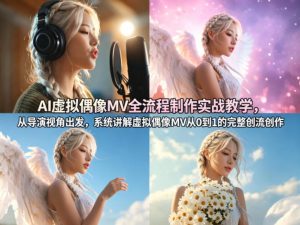 AI虚拟偶像MV全流程制作实战教学，从导演视角出发，系统讲解虚拟偶像MV从0到1的完整创作流程-网创资源站
