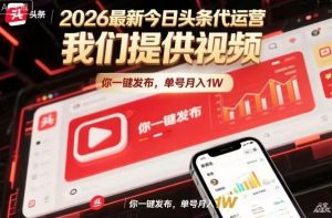 今日头条躺賺模式，你9我1，操作简单，一键发布，单机日入数百，长期合作【揭秘】-网创资源站