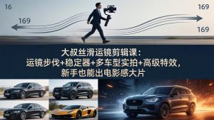 大叔丝滑运镜剪辑课：运镜步伐+稳定器+多车型实拍+高级特效，新手也能出电影感大片-网创资源站