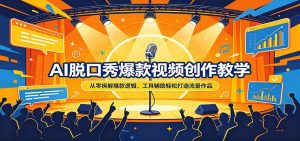 AI脱口秀爆款视频创作教学：从零拆解爆款逻辑，工具辅助轻松打造流量作品-网创资源站