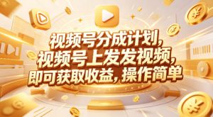视频号分成计划，599元众筹的Red团队课程，视频号上发发视频，即可获取收益，操作简单-网创资源站