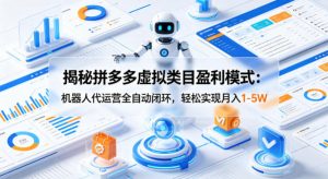 揭秘拼多多虚拟类目盈利模式：机器人代运营全自动闭环，轻松实现月入1-5W-网创资源站
