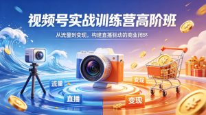 视频号实战训练营高阶班，从流量到变现，构建直播驱动的商业闭环(26年4月)-网创资源站