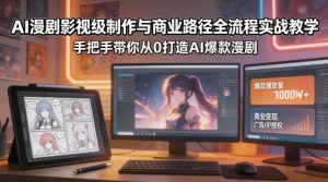AI漫剧影视级制作与商业路径全流程实战教学，手带你从0打造AI爆款漫剧-网创资源站