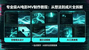专业级AI电影MV制作教程，从想法到成片全拆解，宫格镜头+提示词模板+AI工具一站式教学-网创资源站