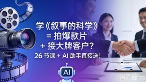 学《叙事的科学》= 拍爆款片 + 接大牌客户？26 节课 + AI 助手直接送！-网创资源站